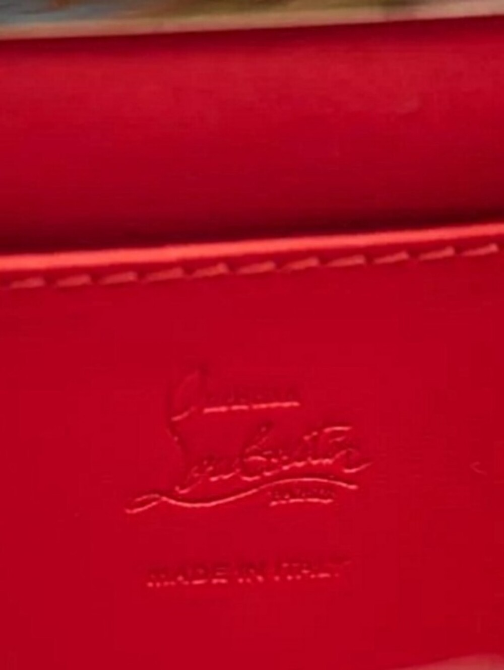 Christian Louboutin Palmette Clutch in Red Suede - Picture 15 of 16